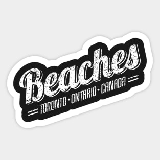 Beaches scripit Sticker